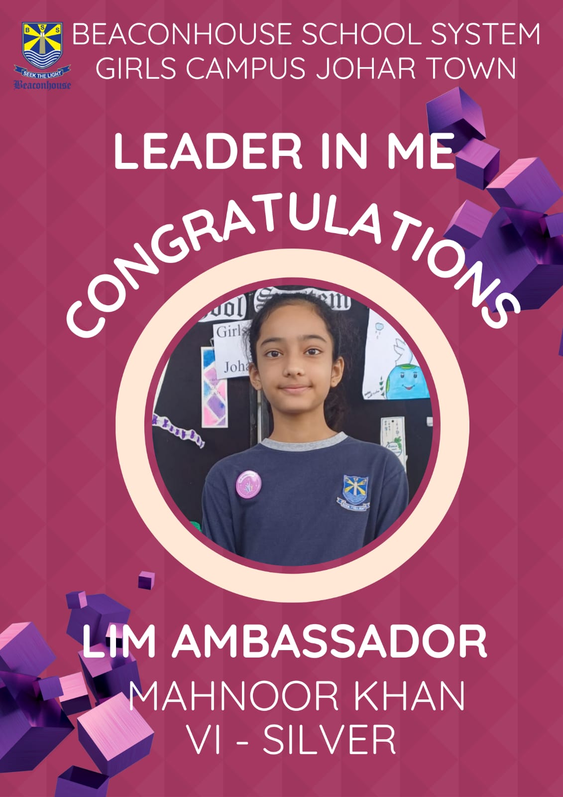 Leader in Me (LIM) Ambassadors for the 1st Term of the 2024-2025 ...
